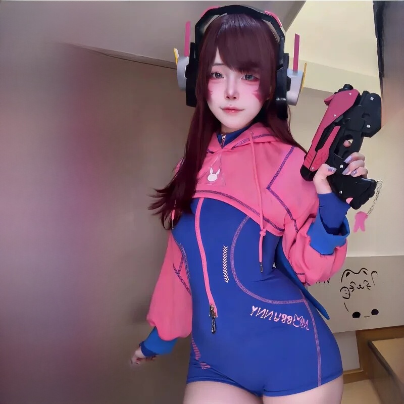 Dva Cosplay Prop - ชุดคอสเพลย์บันนี่เกิร์ล ซงฮานะ ดวา ชุดบอดี้สูทวันพีซที่แฟนๆ สร้างสรรค์ ชุดกระต่ายไซเบอร์รัดรูป