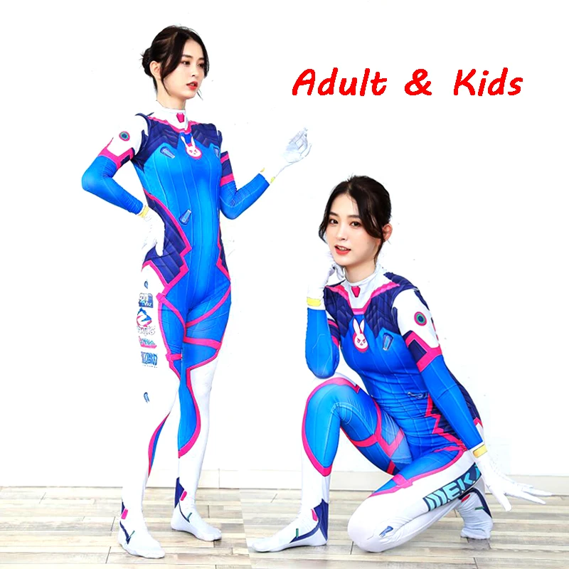 Dva Cosplay Prop - ชุดคอสเพลย์ฮาโลวีน 3 มิติ พิมพ์ลาย Lady D.V.A.