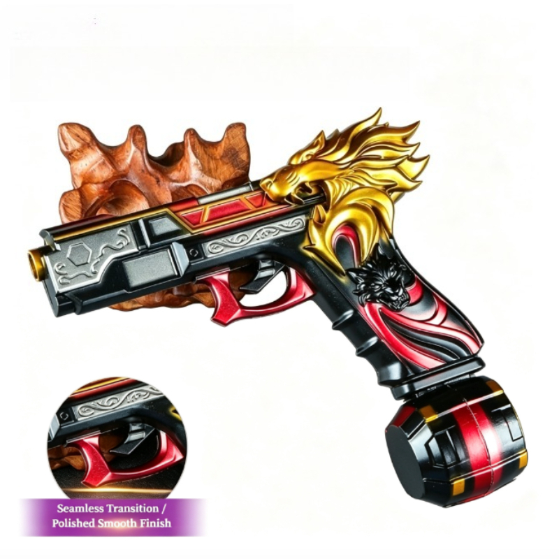 Cosplay Prop Pistol - โมเดลของตกแต่งโลหะผสม, ปืนจำลองสำหรับตกแต่ง, ของสะสมตกแต่งโต๊ะและห้องนอนที่ไม่สามารถยิงได้, ของขวัญสำหรับจัดแสดงคอสเพลย์