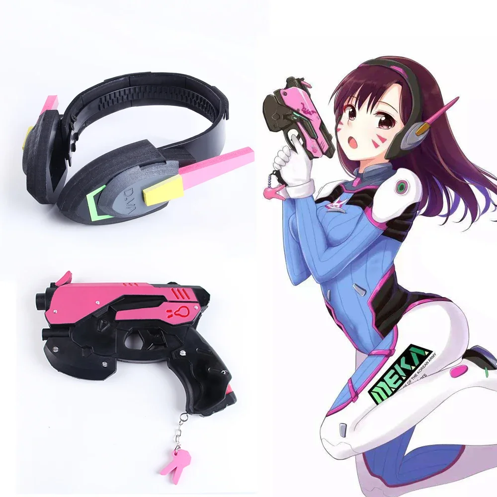 Dva Cosplay Prop - ปืนหูฟัง D.Va จากเกม Overwatch ปืน Hana