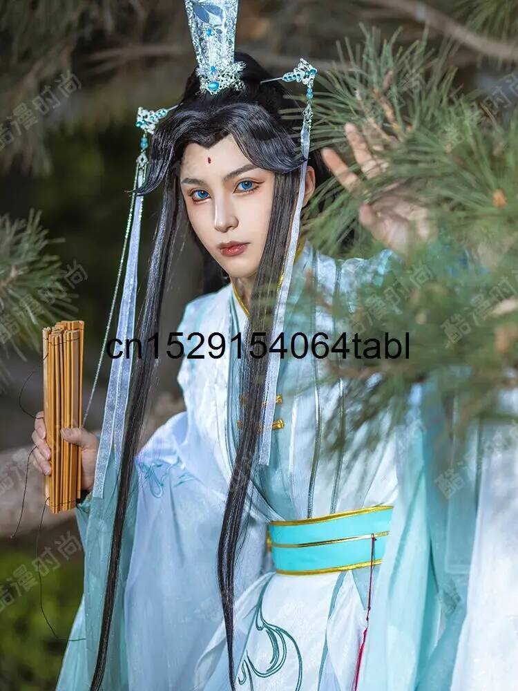 Prop For Cosplay - ชุดคอสเพลย์เทียนกวนซือฟู เฟิงซือ ชิงซวน แบบฮั่นฟู พร้อมเครื่องประดับศักดิ์ศรีจากสวรรค์ รวมวิกผมสำหรับฮาโลวีน