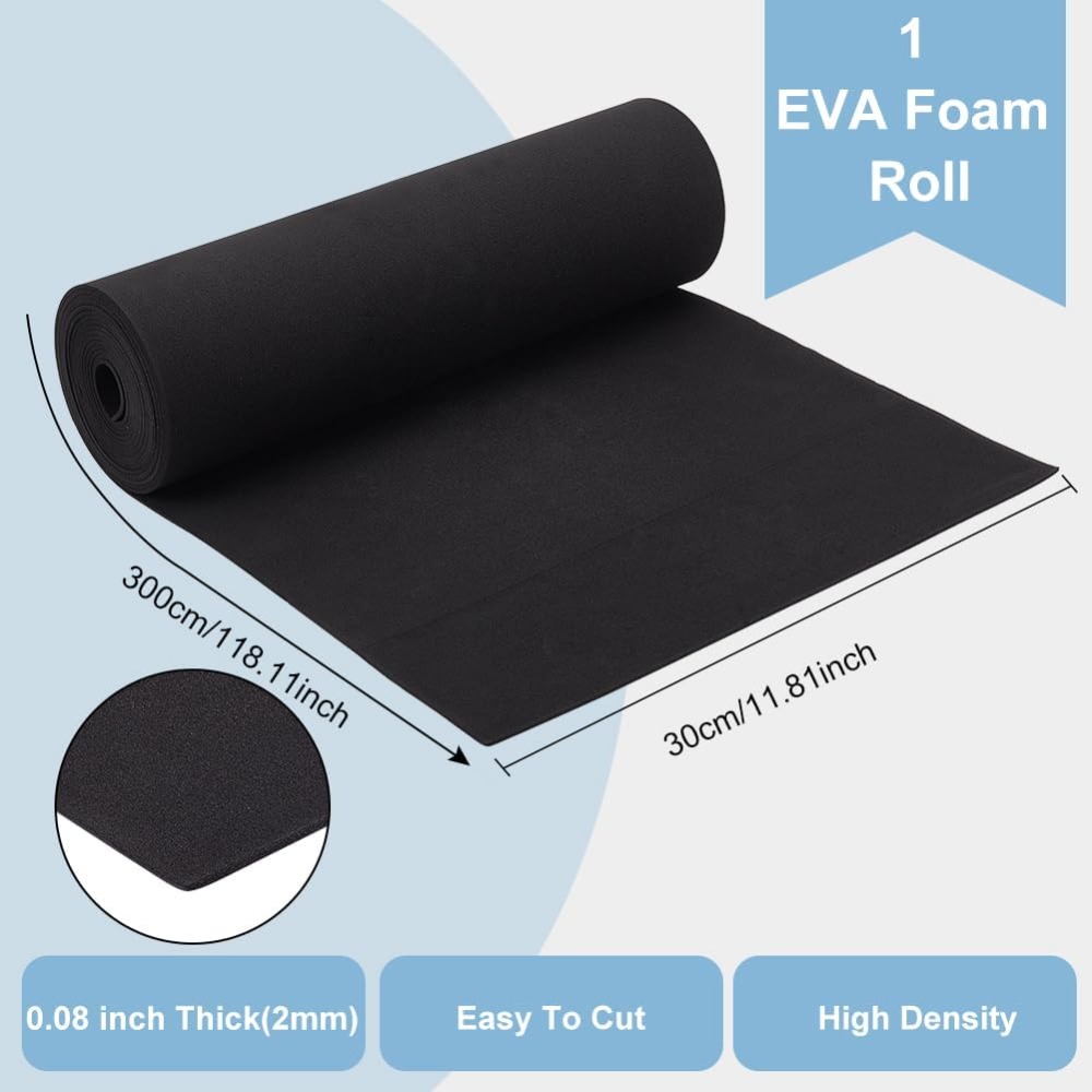 แผ่นโฟม EVA สีดำ 300x2 มม. 3 ม - Craft Foam Roll บทวิจารณ์และราคา